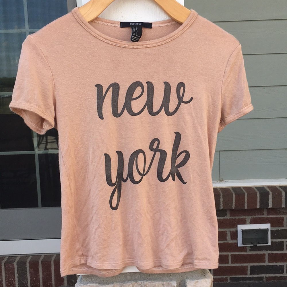 NEW YORK forever 21 cropped tee